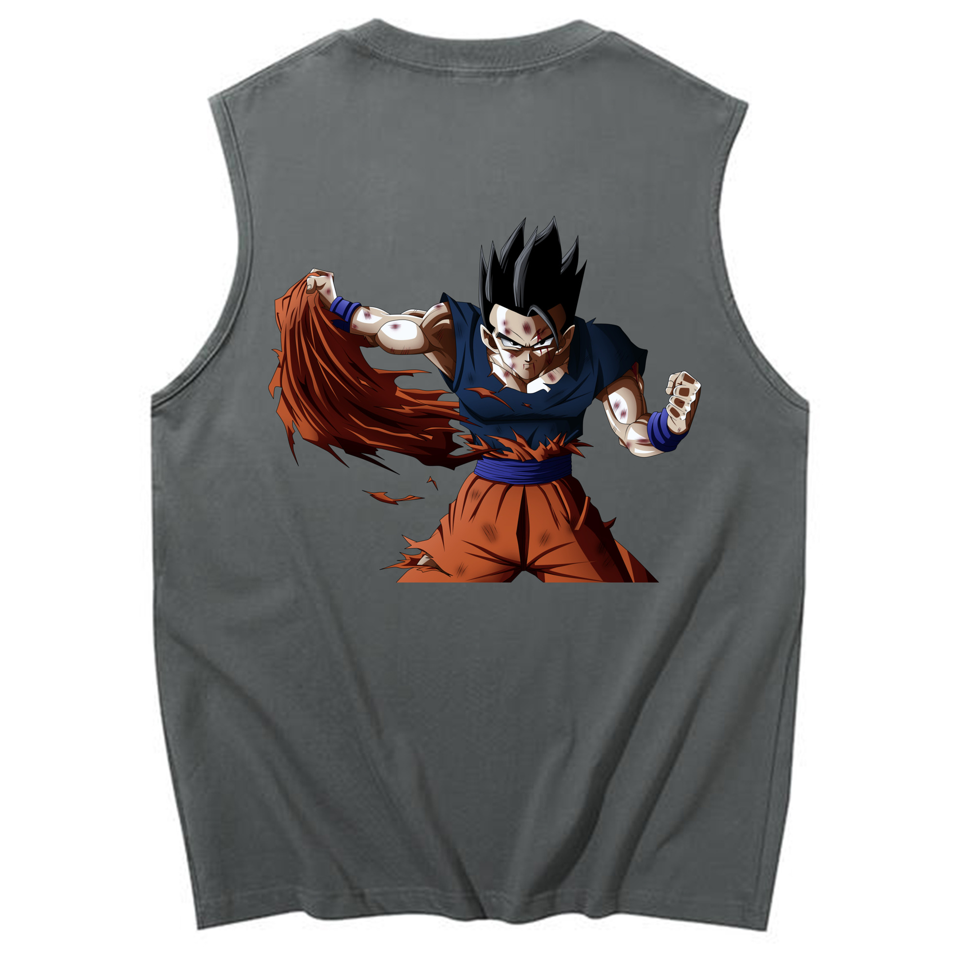 （画像用） ドラゴンボール ベジータ四世（Bejīta Yonsei）DRAGON BALL Vegeta IV コットン100％タンクトップ（背面プリント）